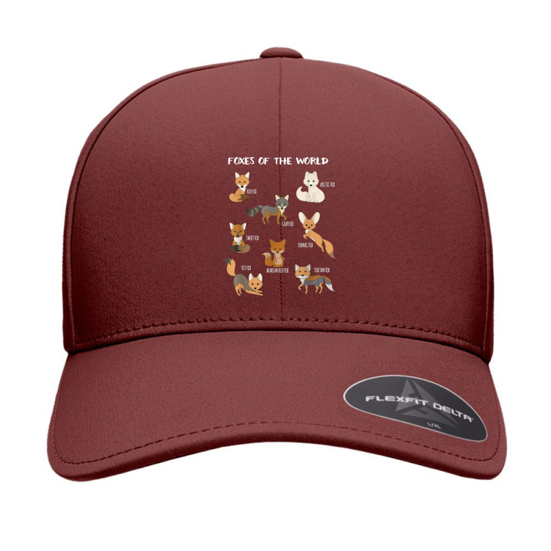 Foxes Of The World Funny Fox Animals Educational Seamless Cap by Rainbow90 | Artistshot