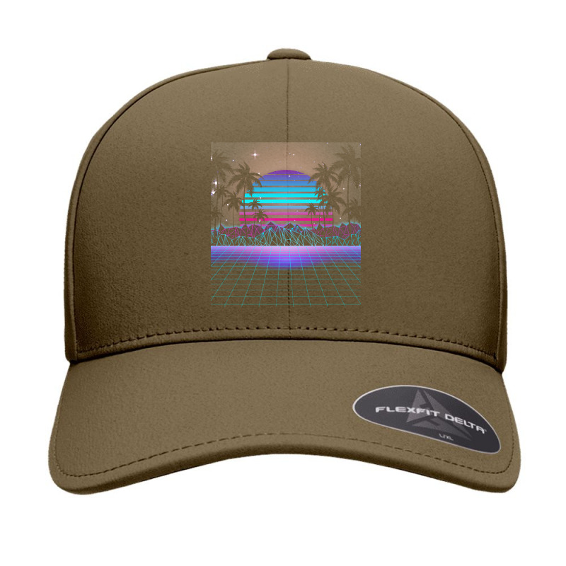 Synthwave T  Shirt Fascinating Dusk Retrowave T  Shirt Seamless Cap by geffertz | Artistshot