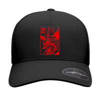 01 Evaangel Neon Robot Genesis Seamless Cap | Artistshot