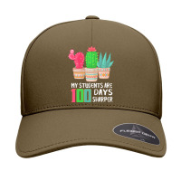 Funny 100 Days Of School Gift T  Shirt My Students Are 100 Days Sharpe Seamless Cap | Artistshot