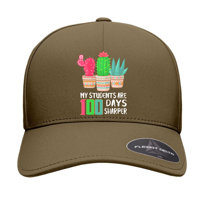 Funny 100 Days Of School Gift T  Shirt My Students Are 100 Days Sharpe Seamless Cap | Artistshot