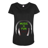 Music Is Fun Maternity Scoop Neck T-shirt | Artistshot