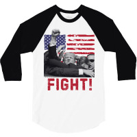 Fight Donald Trump 3/4 Sleeve Shirt | Artistshot