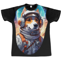 Cosmic Canine: The Astronaut Dog Graphic T-shirt | Artistshot