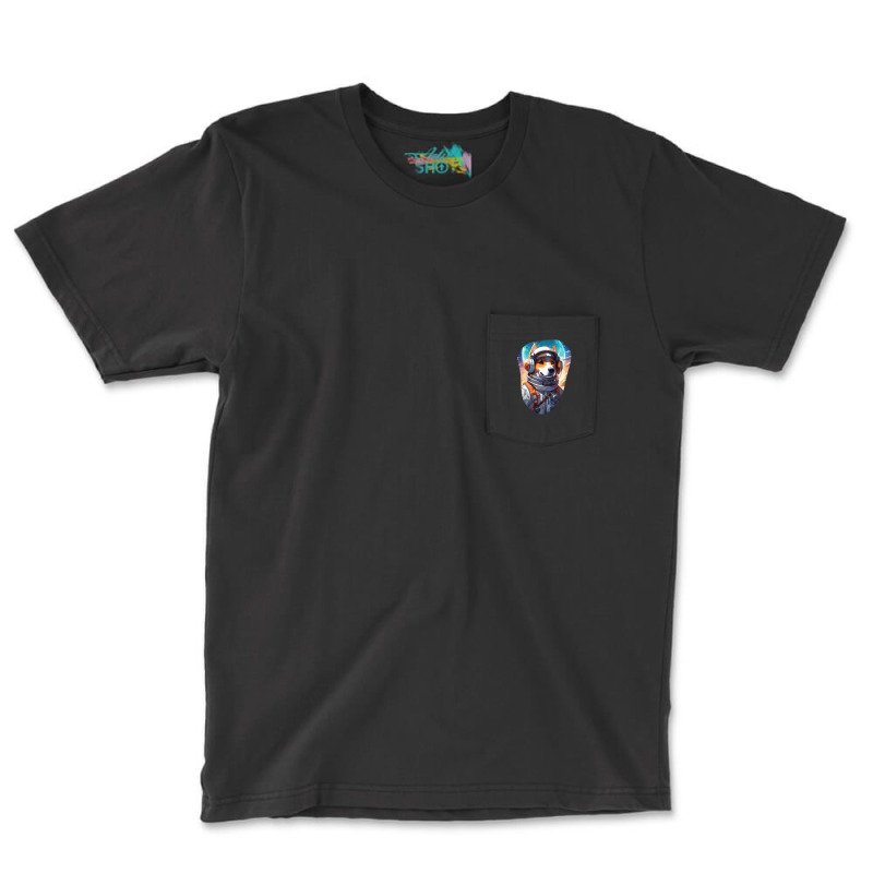 Cosmic Canine: The Astronaut Dog Pocket T-shirt | Artistshot