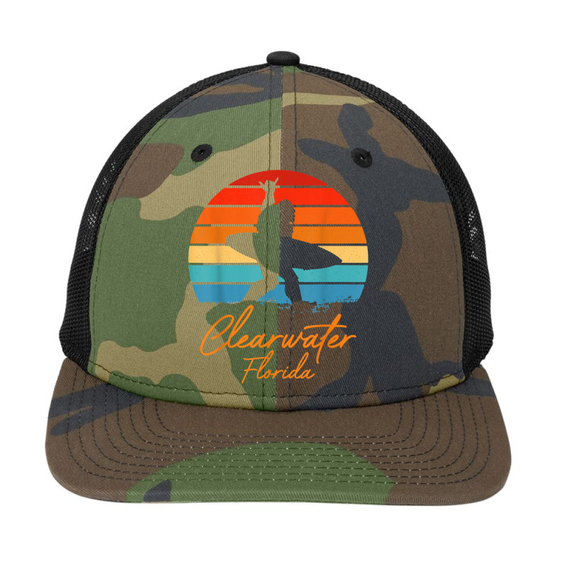 Bigfoot Clearwater Beach, Florida Sasquatch Souvenir Snapback Trucker Cap by FrancesTiffany | Artistshot