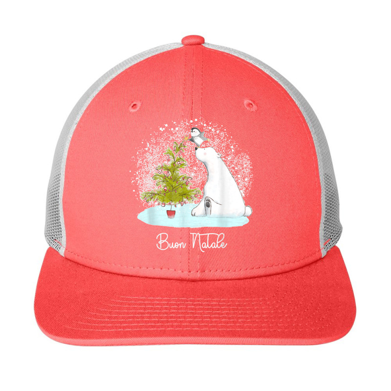 Buon Natale Cute Polar Bear Penguin Christmas Snapback Trucker Cap by MICHAELFRANCISSMITH | Artistshot