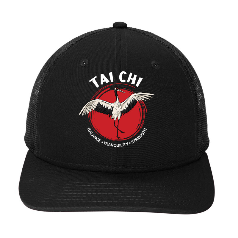 Tai Chi Crane Balance Tranquility Strength   Qigong Tai Chi Long Sleev Snapback Trucker Cap by cm-arts | Artistshot