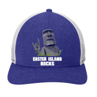 Easter Island Rocks Moai Statue Rapa Nui Rock Music Snapback Trucker Cap | Artistshot