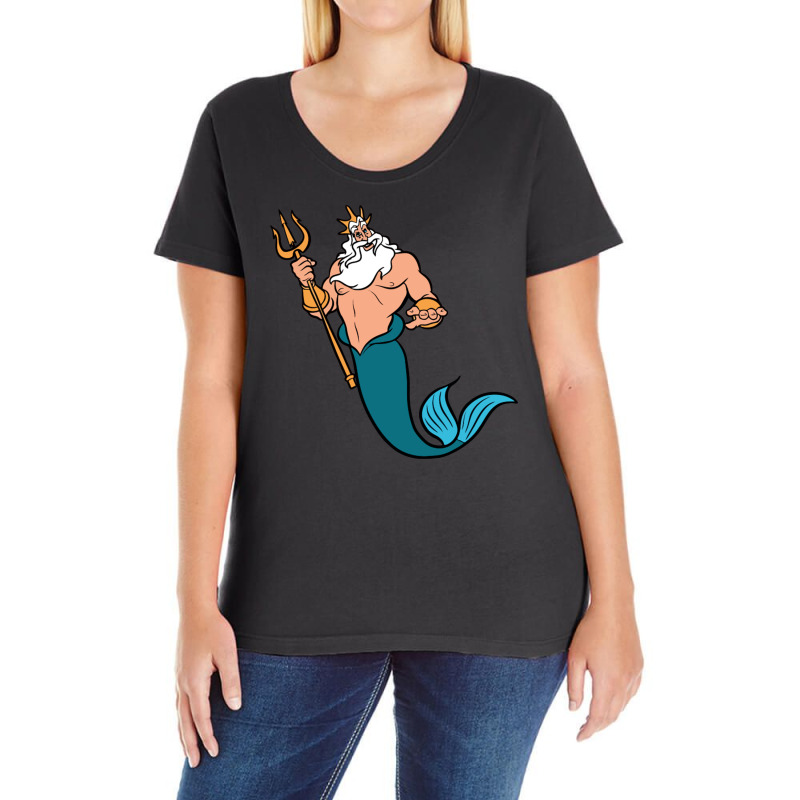 King Triton Ladies Curvy T-Shirt by kisakisa | Artistshot