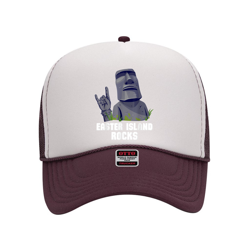 Easter Island Rocks Moai Statue Rapa Nui Rock Music Foam Trucker Hat | Artistshot