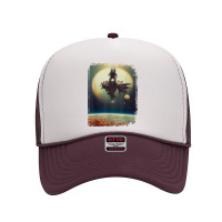 Astronaut Stranded On A Destroyed Space Station Solar System Foam Trucker Hat | Artistshot