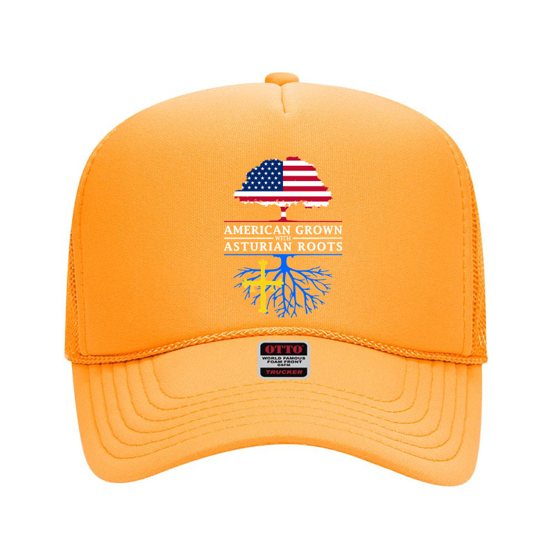 Asturias American Flag Family Reunion Long Sleeve Foam Trucker Hat by MaryTMcgoffin | Artistshot