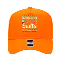 Be Nice To Navigator Santa Is Watching Navigator Christmas Adjustable Baseball Cap | Artistshot