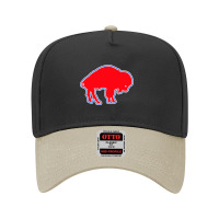 Buffalo Standing Red Adjustable Baseball Cap | Artistshot