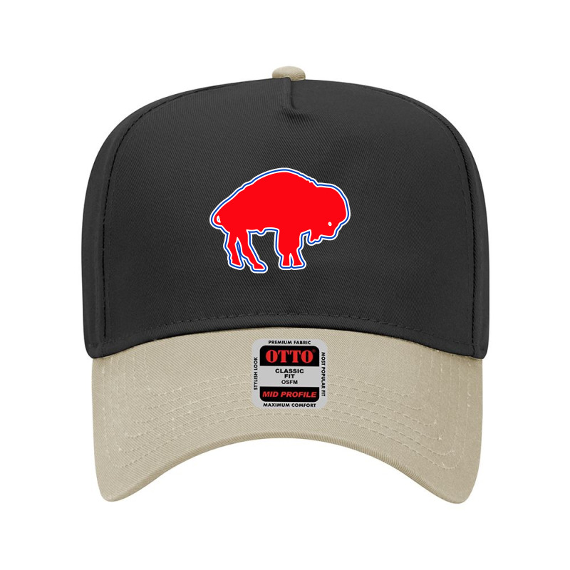 Buffalo Standing Red Adjustable Baseball Cap by Kosdapen517 | Artistshot