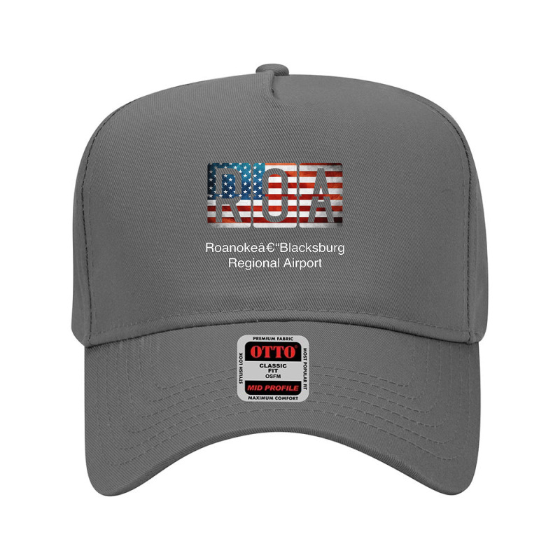 Roa Roanokeâ€“blacksburg Regional Airport Adjustable Baseball Cap | Artistshot