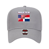 Proud To Be Dominican And American Flag July 4th T Shirt Adjustable Baseball Cap | Artistshot