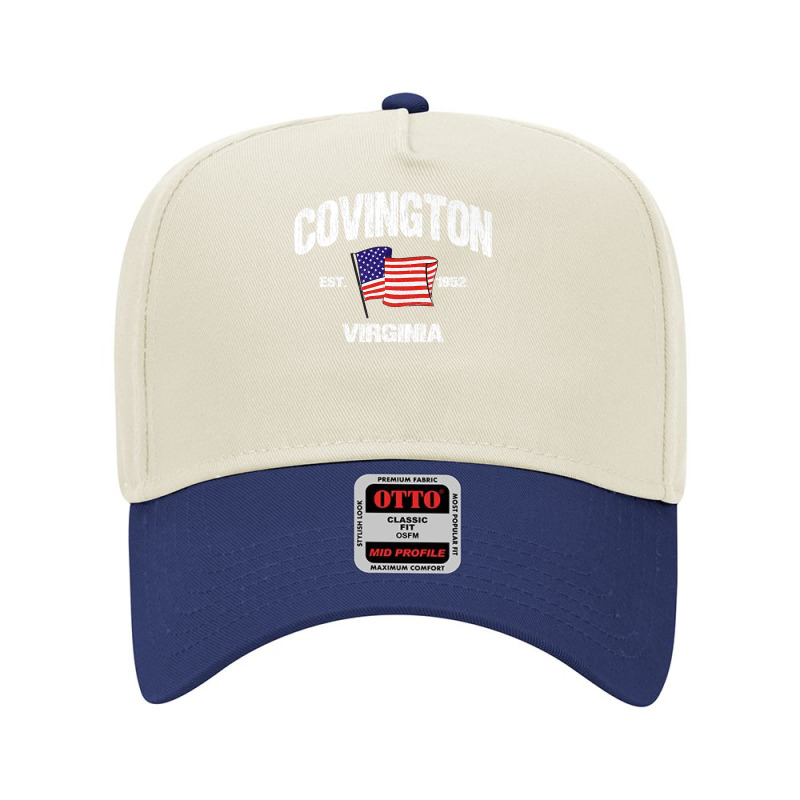 Covington Virginia Va Usa Stars & Stripes Vintage Style Premium Adjustable Baseball Cap by kevinnichols | Artistshot