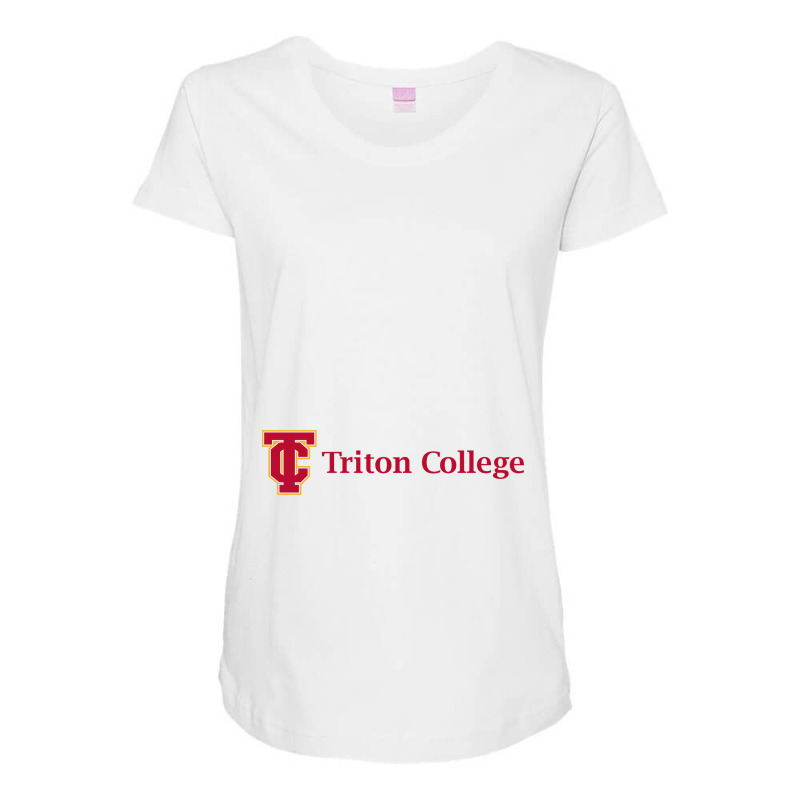 Triton College Maternity Scoop Neck T-shirt by Bryanrafalsky | Artistshot