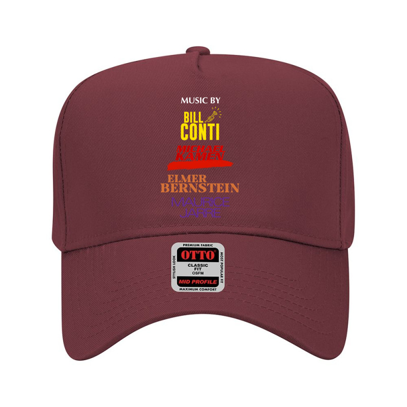 Music By Bill Conti  Michael Kamen  Elmer Bernstein  Maurice Jarre200 Adjustable Baseball Cap | Artistshot