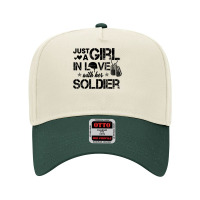 Just A Girl In Love With Her Soldier Army Girlfriend Wife T Shirt Adjustable Baseball Cap | Artistshot