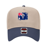 Lacrosse Flag With Stickhead - Australia Adjustable Baseball Cap | Artistshot