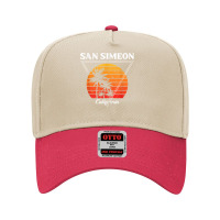 Vintage San Simeon California Palm Trees Ca Retro T Shirt Adjustable Baseball Cap | Artistshot