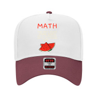 Math And Watermelons Mathematics Calculation Numbers Adjustable Baseball Cap | Artistshot