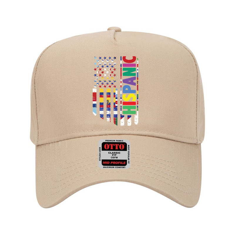 Usa And Latin American Countries Flag Hispanic Heritage Pullover Hoodi Adjustable Baseball Cap by cm-arts | Artistshot