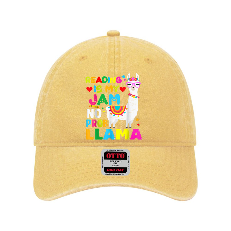 Read Teacher No Prob Llama Rainbow - Reading Is My Jam Vintage Dyed Cap by Brynlee-Everett | Artistshot