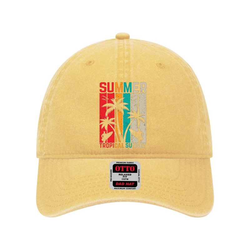 Summer Vibes Beach Sunrise Dyed Cap | Artistshot