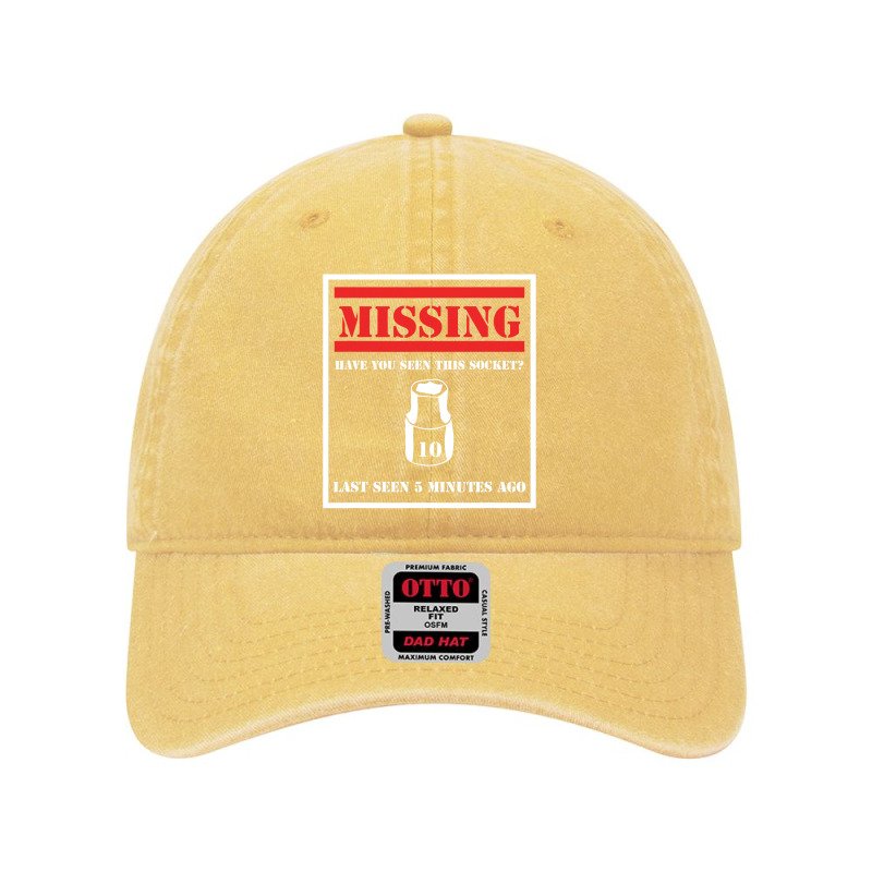 Missing 10mm Socket Funny Mechanic Dyed Cap by new121 | Artistshot