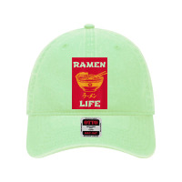 Ramen Life Japanese Noodles Katakana Vintage Retro Gift Dyed Cap | Artistshot