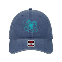 Octopus Cool Vintage Marine Biologist Ocean Sea Life 2 Dyed Cap | Artistshot