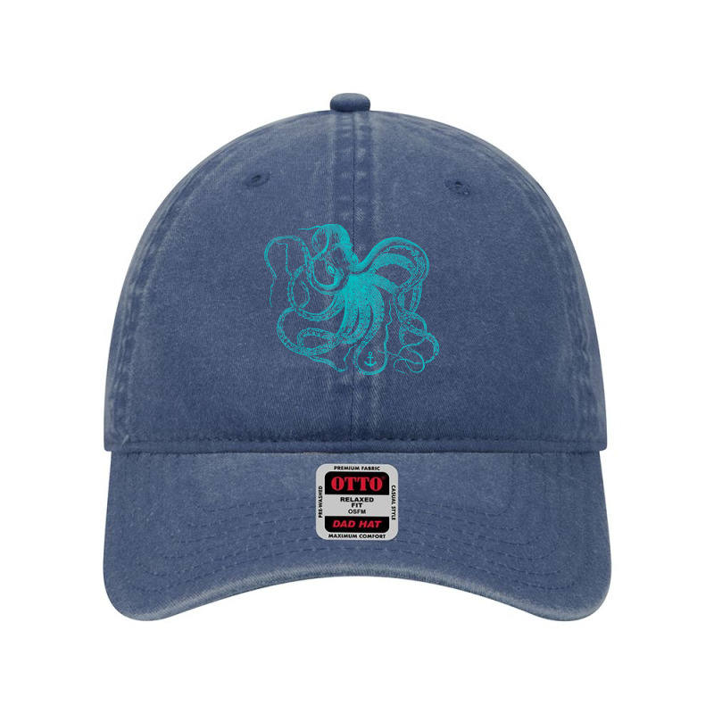 Octopus Cool Vintage Marine Biologist Ocean Sea Life 2 Dyed Cap | Artistshot