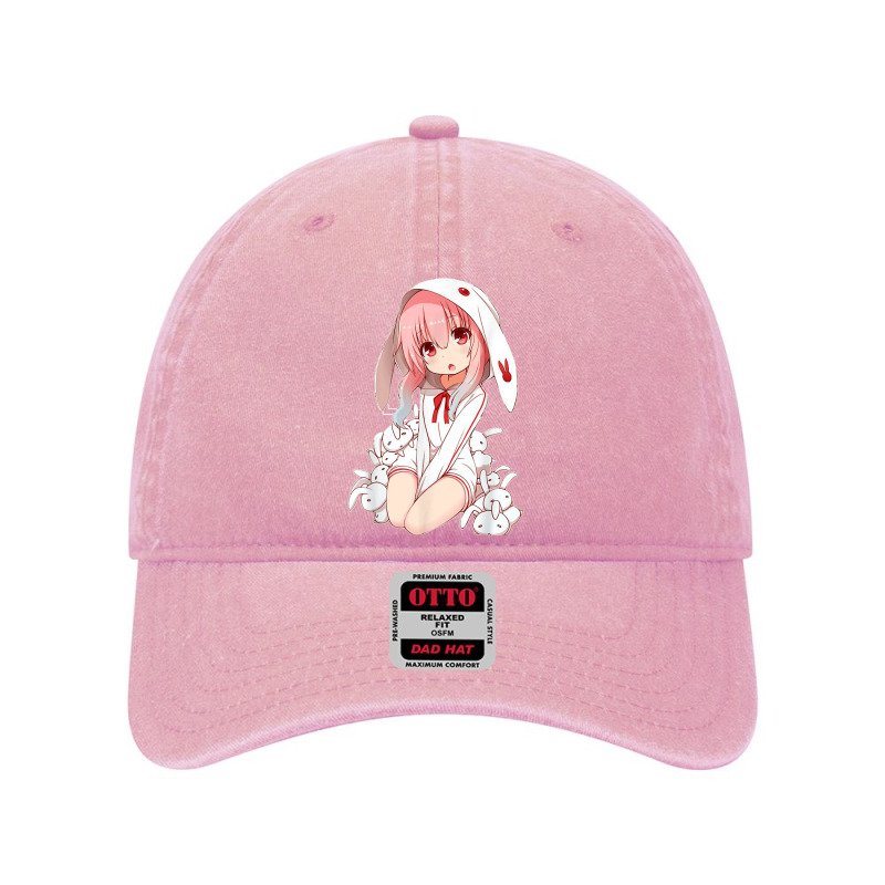 Kawaii Anime Girl Easter Bunny Atomic Bullfrog Studios Dyed Cap by cm-arts | Artistshot