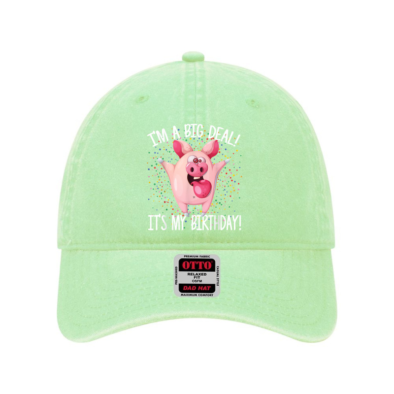 I_m A Big Deal It_s My Birthday Funny Birthday With Pig New Year Dyed Cap | Artistshot