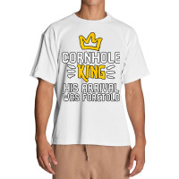 Cornhole King His Arrival Was Foretold Summer Yard Games T Shirt Urban Heavy T-shirt | Artistshot