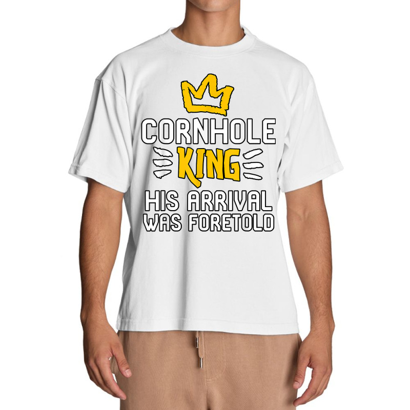 Cornhole King His Arrival Was Foretold Summer Yard Games T Shirt Urban Heavy T-shirt by alishia3asa | Artistshot