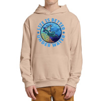 Life Is Better Under Water Marine Biology Scuba Diver Premium Urban Pullover Hoodie | Artistshot