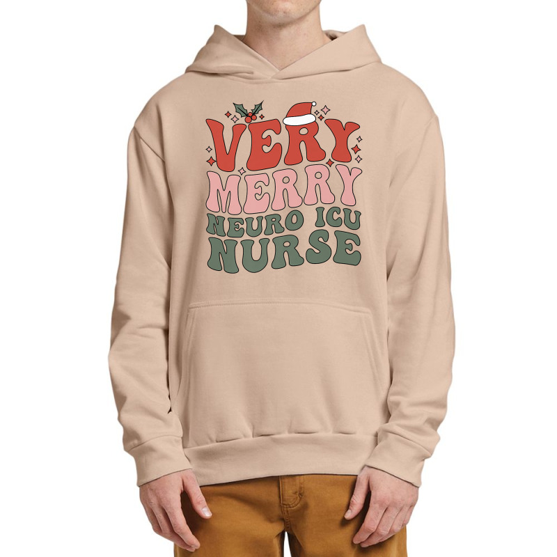 Merry Neuro Icu Nurse Christmas Neuro Icu Nursing Xmas Party Premium T Urban Pullover Hoodie | Artistshot