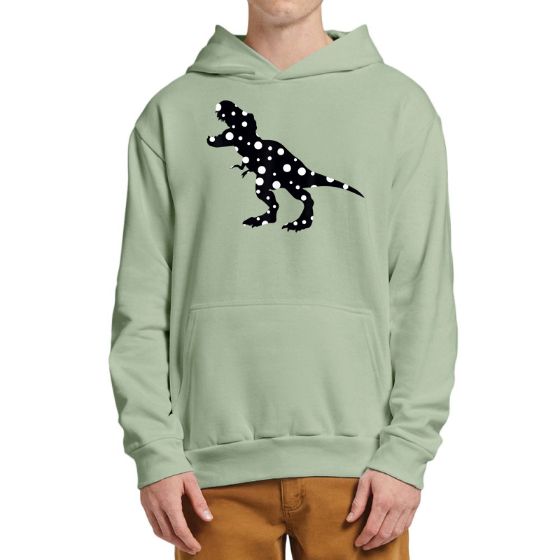 Polka Dot T Rex Dinosaur International Dot Day White & Black T Shirt Urban Pullover Hoodie | Artistshot