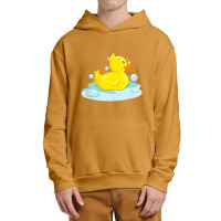 Cute Yellow Duck Rubber Ducky Duckie Bathtub Party Day Urban Pullover Hoodie | Artistshot