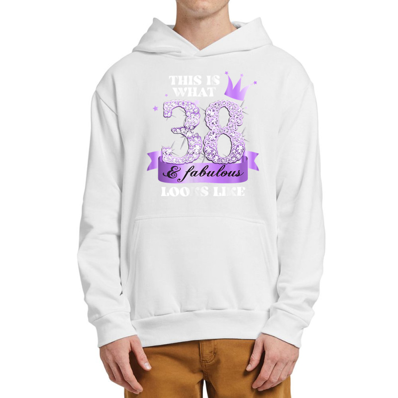 Womens 38 & Fabulous I Purple Lilac Black Party Group Photo Outfit Tan Urban Pullover Hoodie by cm-arts | Artistshot