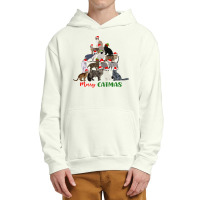 Merry Catmas Christmas Cat Tree Funny Merry Catmas Christmas Cat Tree Urban Pullover Hoodie | Artistshot