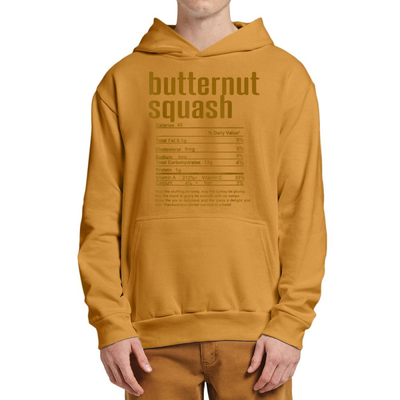 Thanksgiving Christmas Butternut Squash Nutritional Facts T Shirt Urban Pullover Hoodie by cm-arts | Artistshot