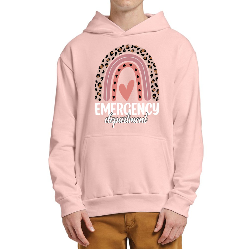 Emergency Department Rainbow Leopard Emergency Room Nursing Long Sleev Urban Pullover Hoodie | Artistshot