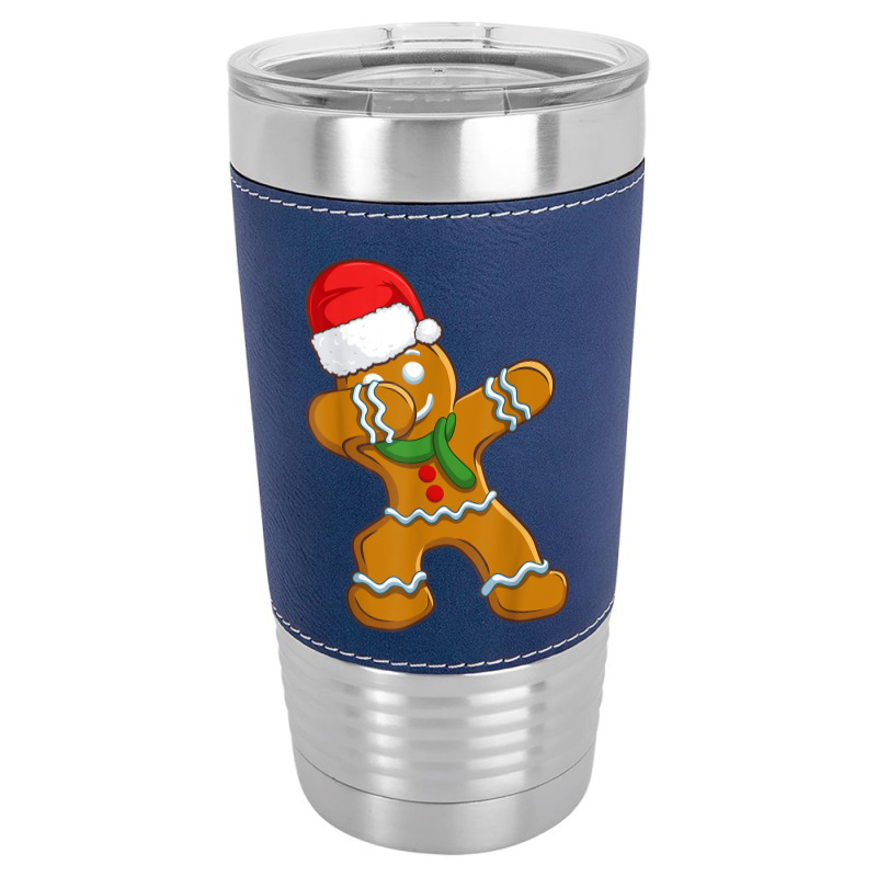 Dabbing Gingerbread Santa Christmas Kids Boys Xmas Cookie Leatherette Tumbler | Artistshot