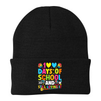 Cute 100 Days Of School And Still Loving It Hearts 100th Day T Shirt Beanie | Artistshot